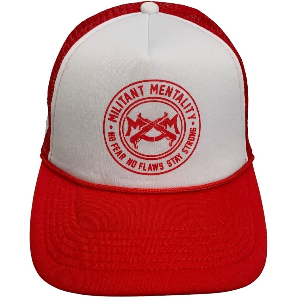 Militant Mentality No Fear No Flaws Stay Strong Adjustable SnapBack Hat Cap New